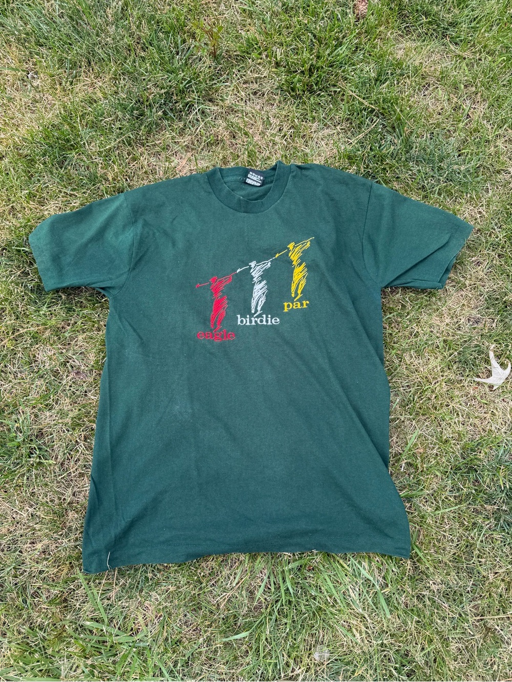 VTG Embroidered Golf Tee Size Large - Eagle Birdie Par